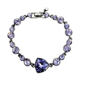 Givenchy Purple Crystal Bracelet in Gunmetal.
